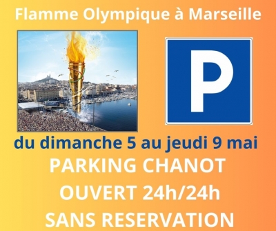 Flamme Olympique : Pensez à Chanot pour vous garer !<!-- – -->